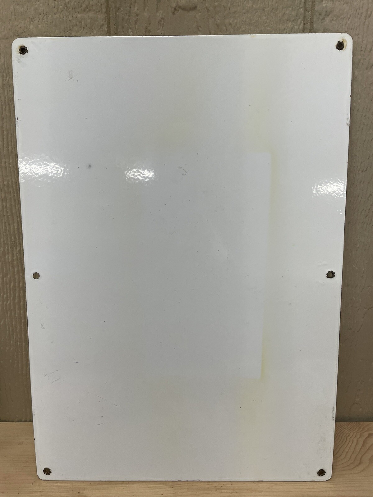 CAUTION ASBESTOS DUST HAZARD Old Porcelain Industrial Shop Safety Oil Gas Sign
