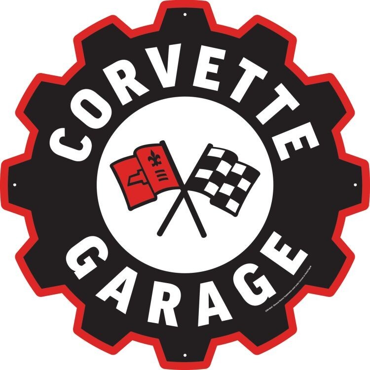 Chevy Corvette Gear 24 inch Large Gear Shaped Sign by Signs4Fun