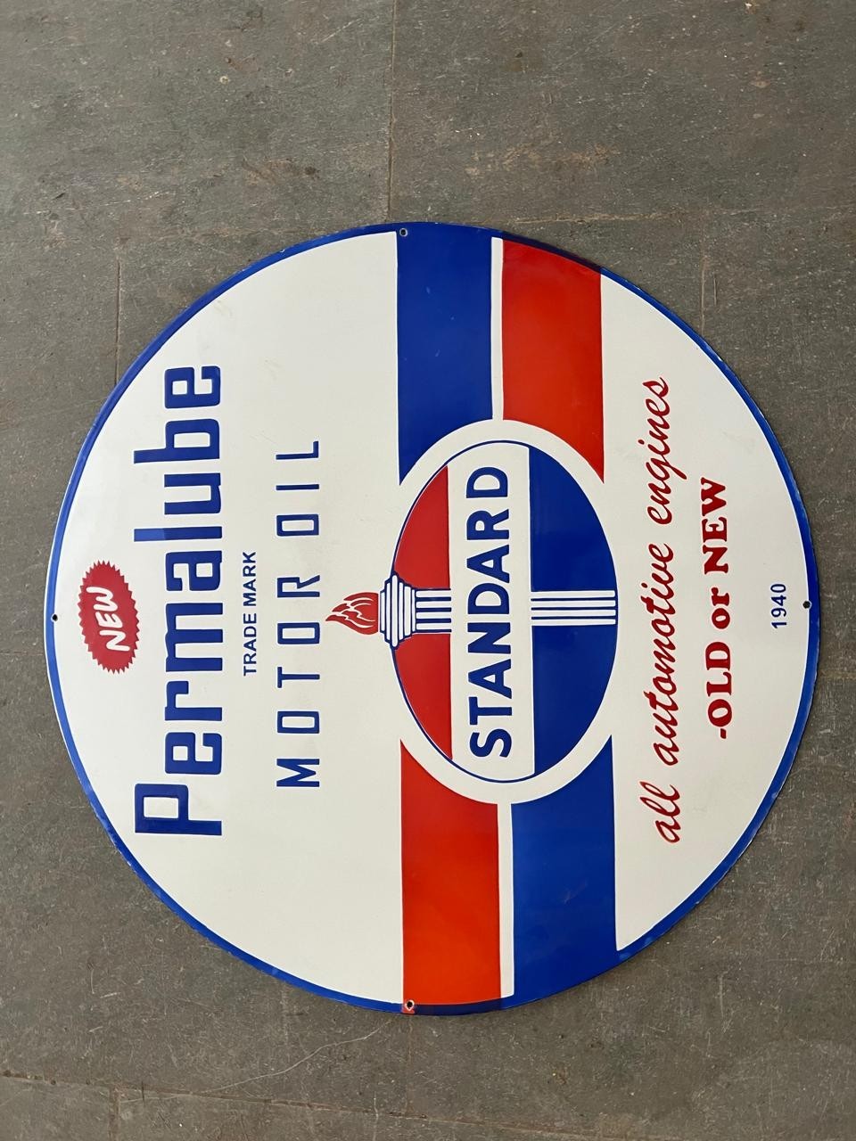 PORCELIAN STANDARD ENAMEL SIGN SIZE 30X30 INCHES DOUBLE SIDED