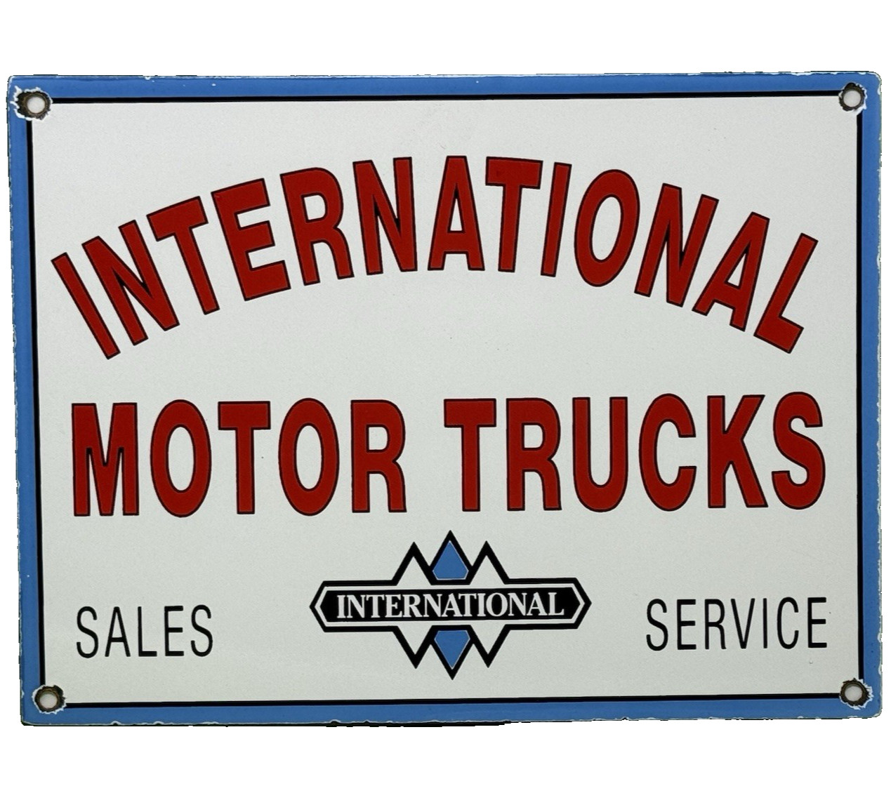 VINTAGE INTERNATIONAL HARVESTER PORCELAIN DEALERSHIP SIGN GAS SALES SERVICE OIL