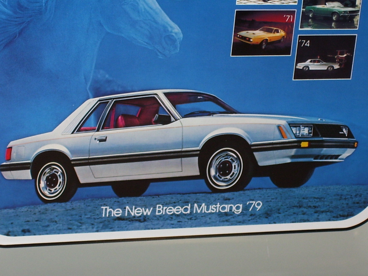 MUSTANG — Original Vintage Sign Tray – DATED “1978” – Tells HISTORY of MUSTANG