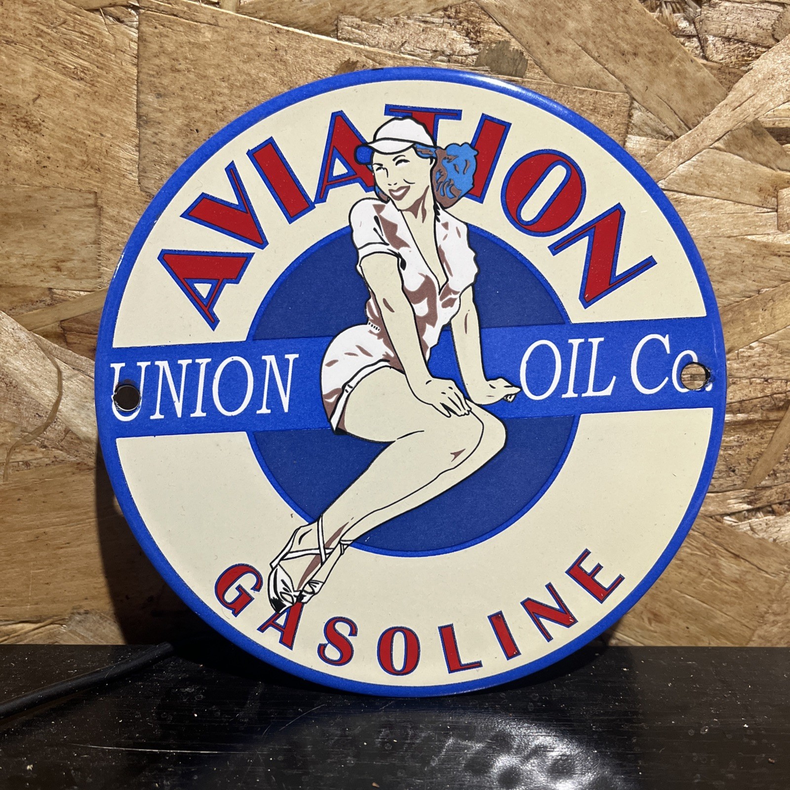 Vintage Union Oil Co Sign – Aviation Gas Service Pump Porcelain Sign