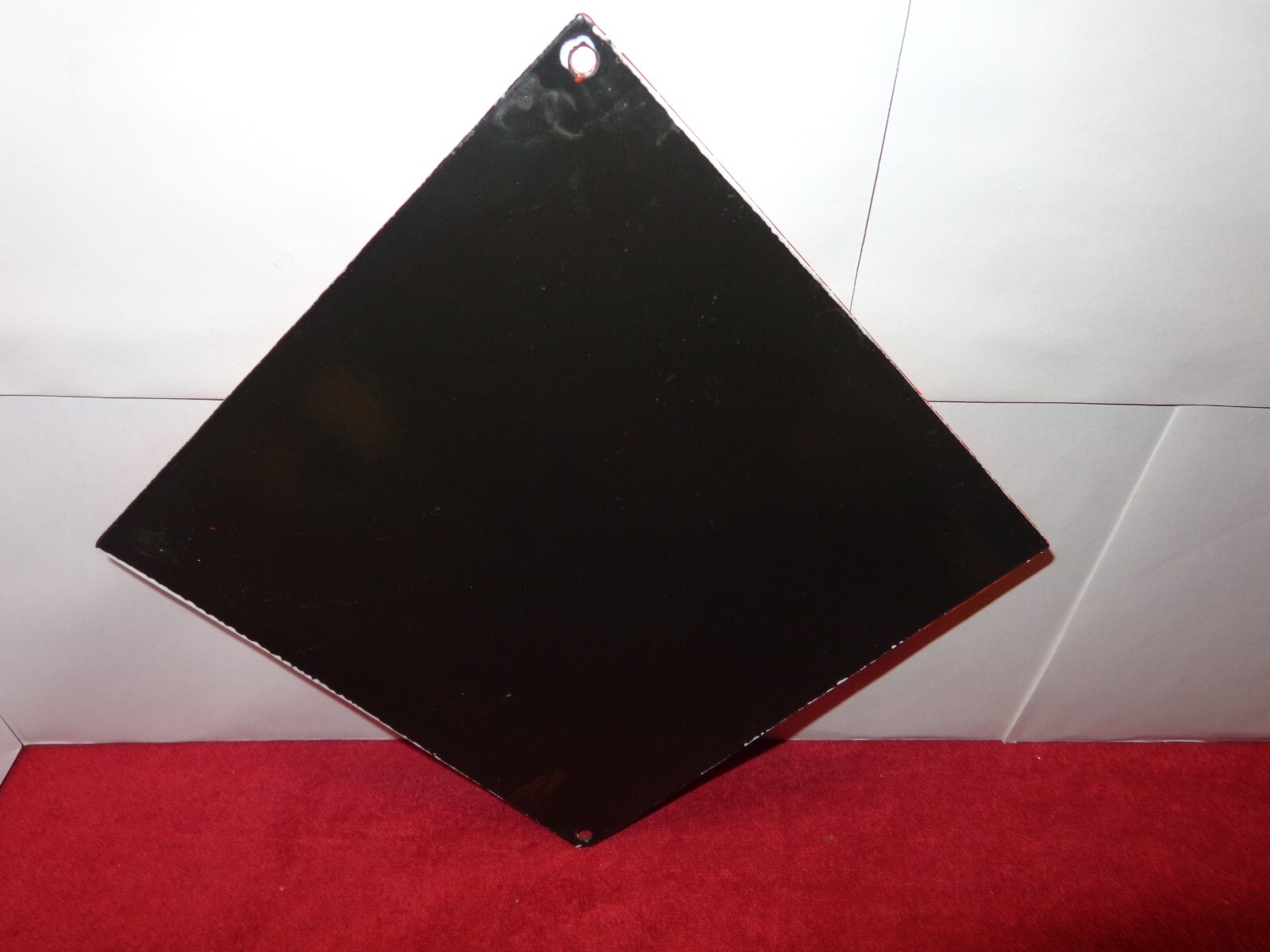 11 1/2 x 11 1/2 in STOP AUTO CLUB SO. CAL. SIGN HEAVY METAL PORCELAIN #Z 140