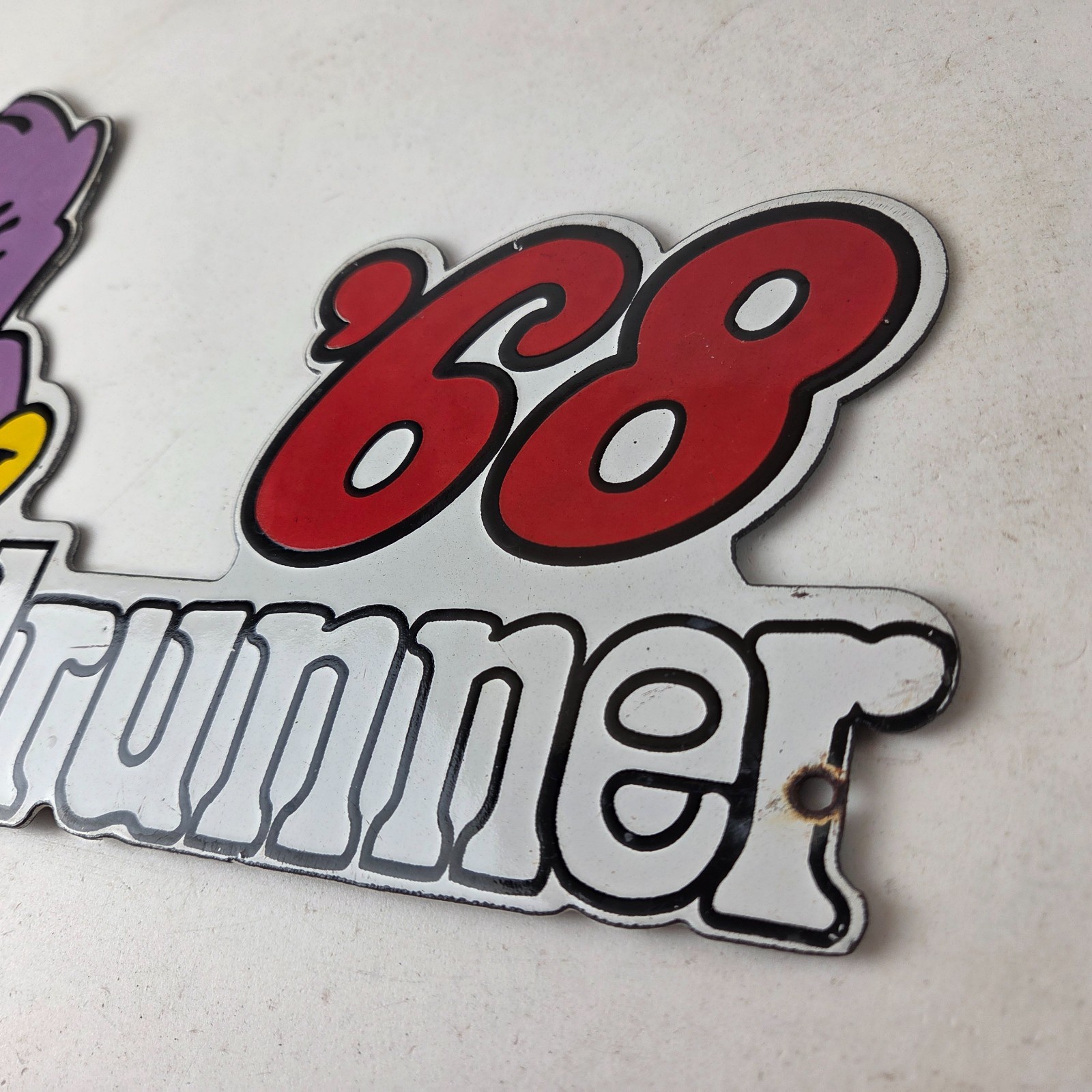 Vintage Mopar Chrysler Sign – Road Runner Plymouth Gas Pump Plate Porcelain Sign