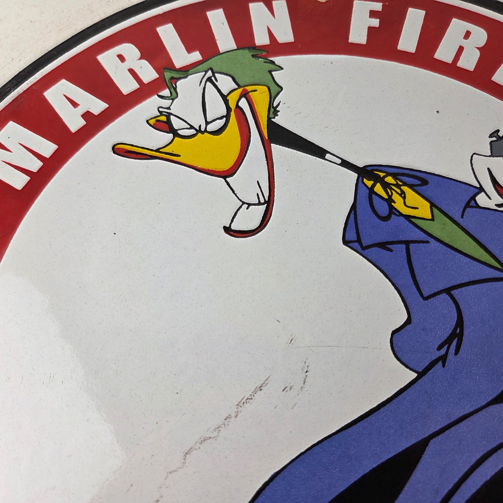 Vintage Marlin Firearms Sign – Joker Batman Comics Gas Pump Porcelain Sign