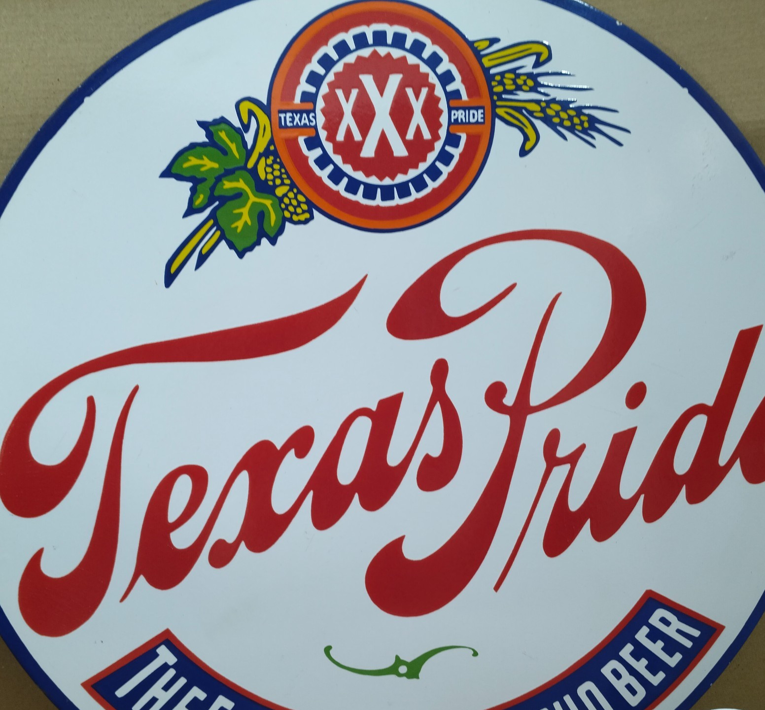 Texas Pride Porcelain Enamel Sign 30 X 30 Inches 1 sides