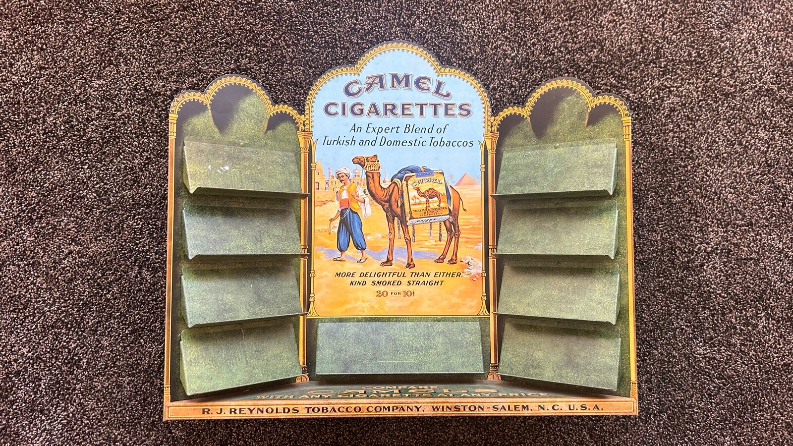 Camel Cigarette Zippo Countertop Display Tobacco Metal RJ Reynolds