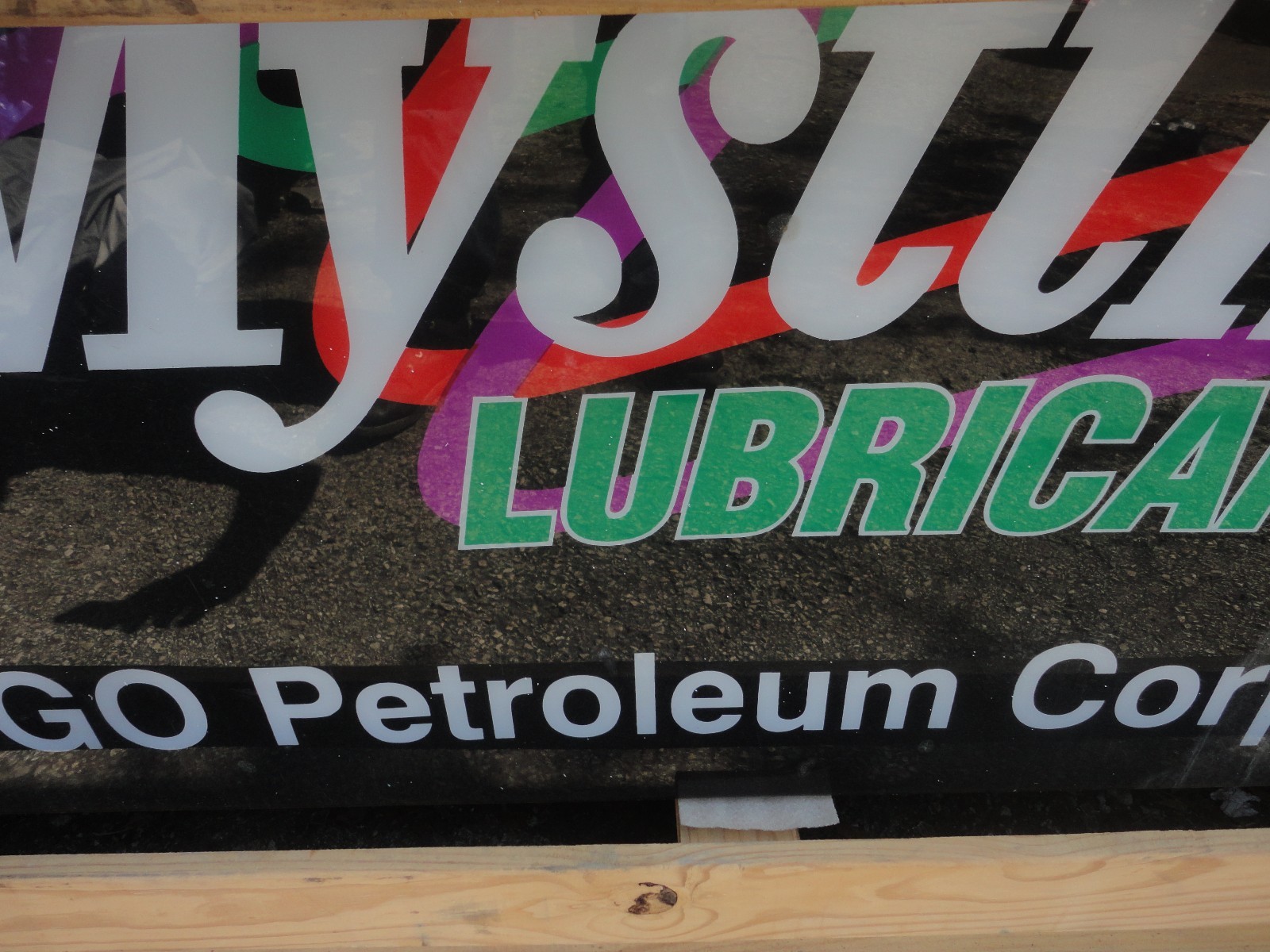 NEW IN FACTORY CRATE 77x45x15 MYSTIK LUBRICANTS/CITGO PETROLEUM COMMERCIAL SIGN