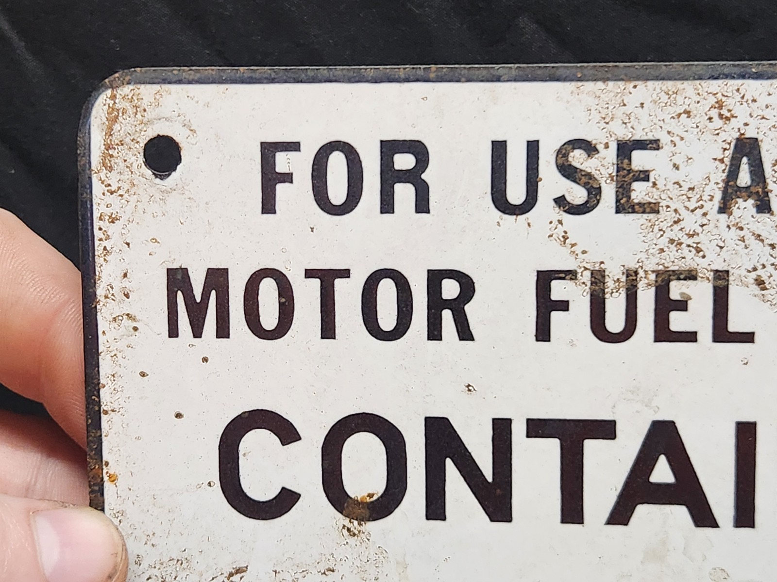 For Use As A Motor Fuel Only Contains Lead Original Sign AntiKnock Compounds