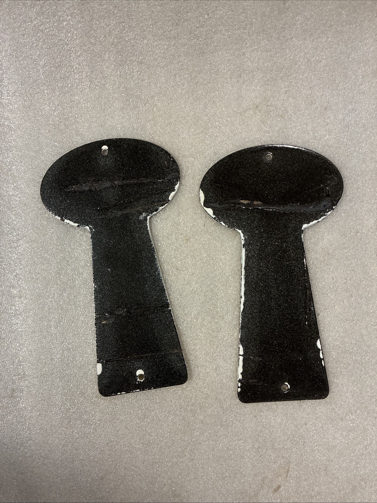 Pennzoil Porcelain Gas Station Sign 6 Inches Pair Restroom Bathroom Key Holder