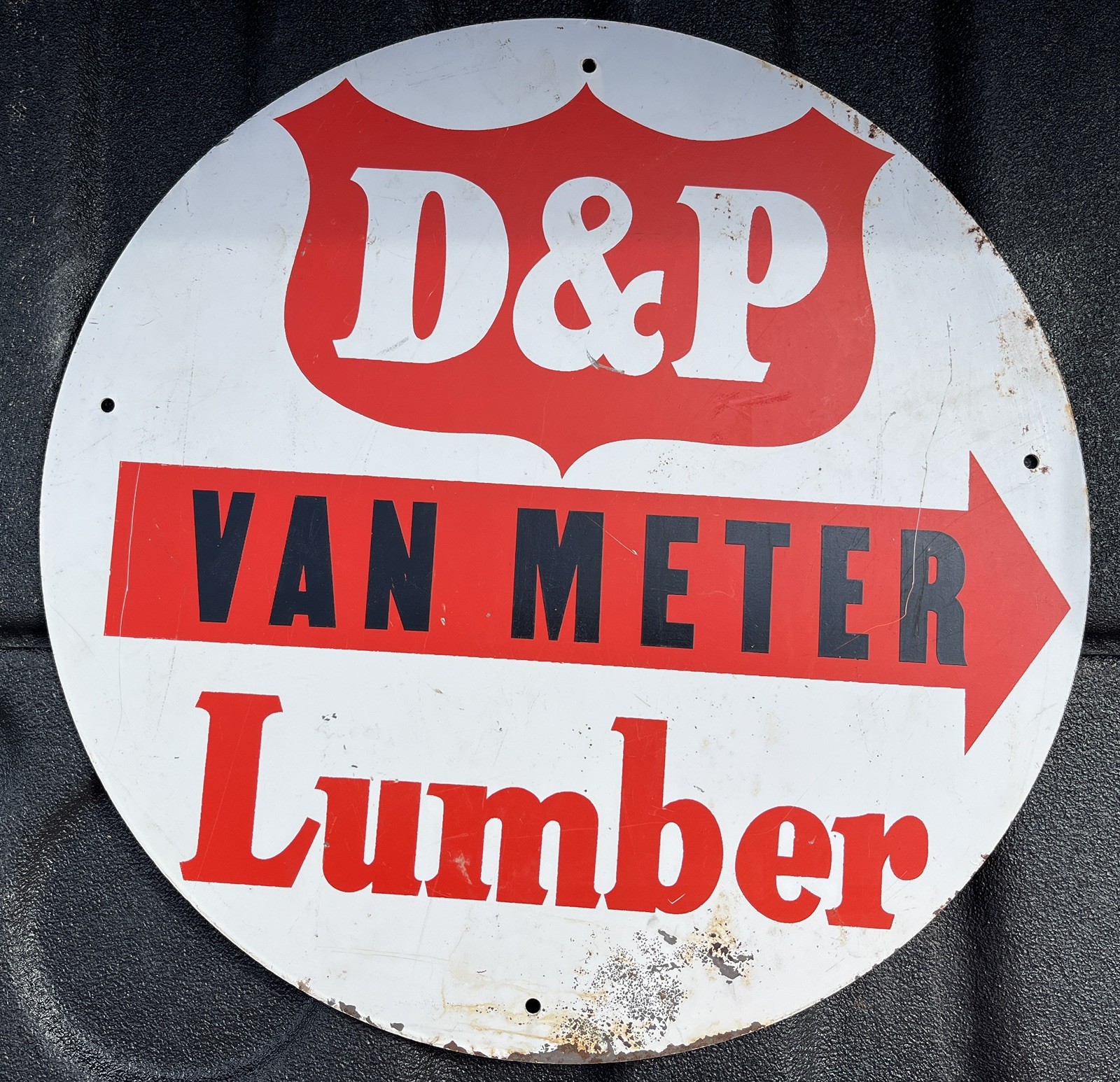 Porcelain D&P Lumber Sign