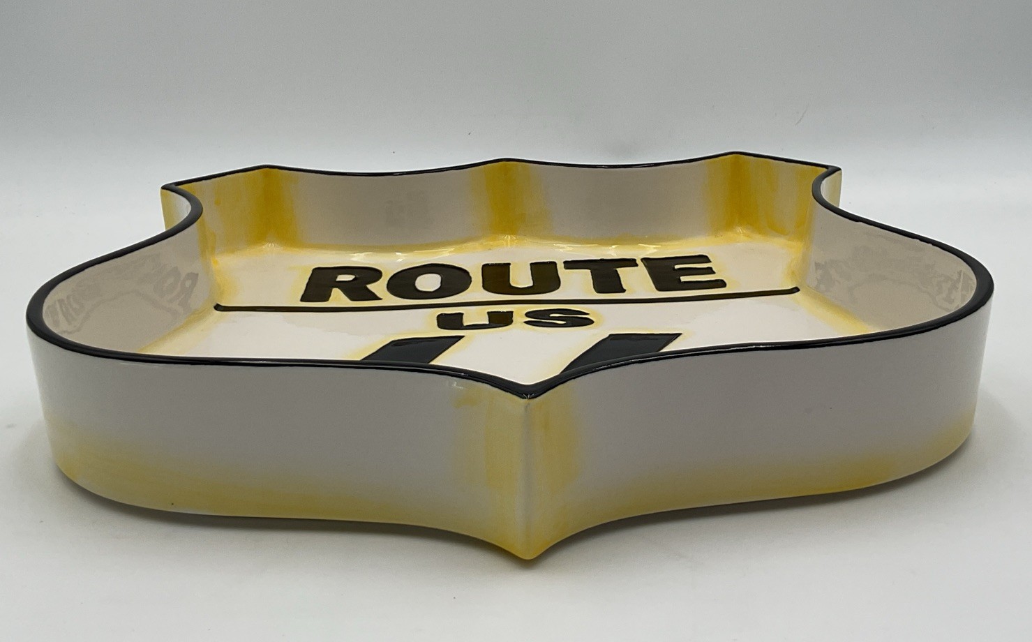 US Route 66 Highway Sign Ceramic Serving Dish Bowl