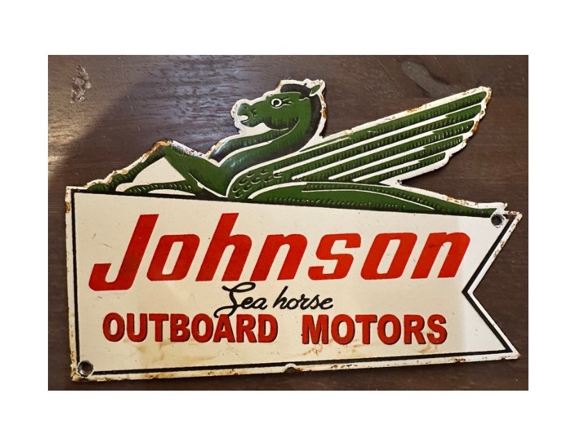 Johnson Seahorse Outboard Motors Advertising Sign