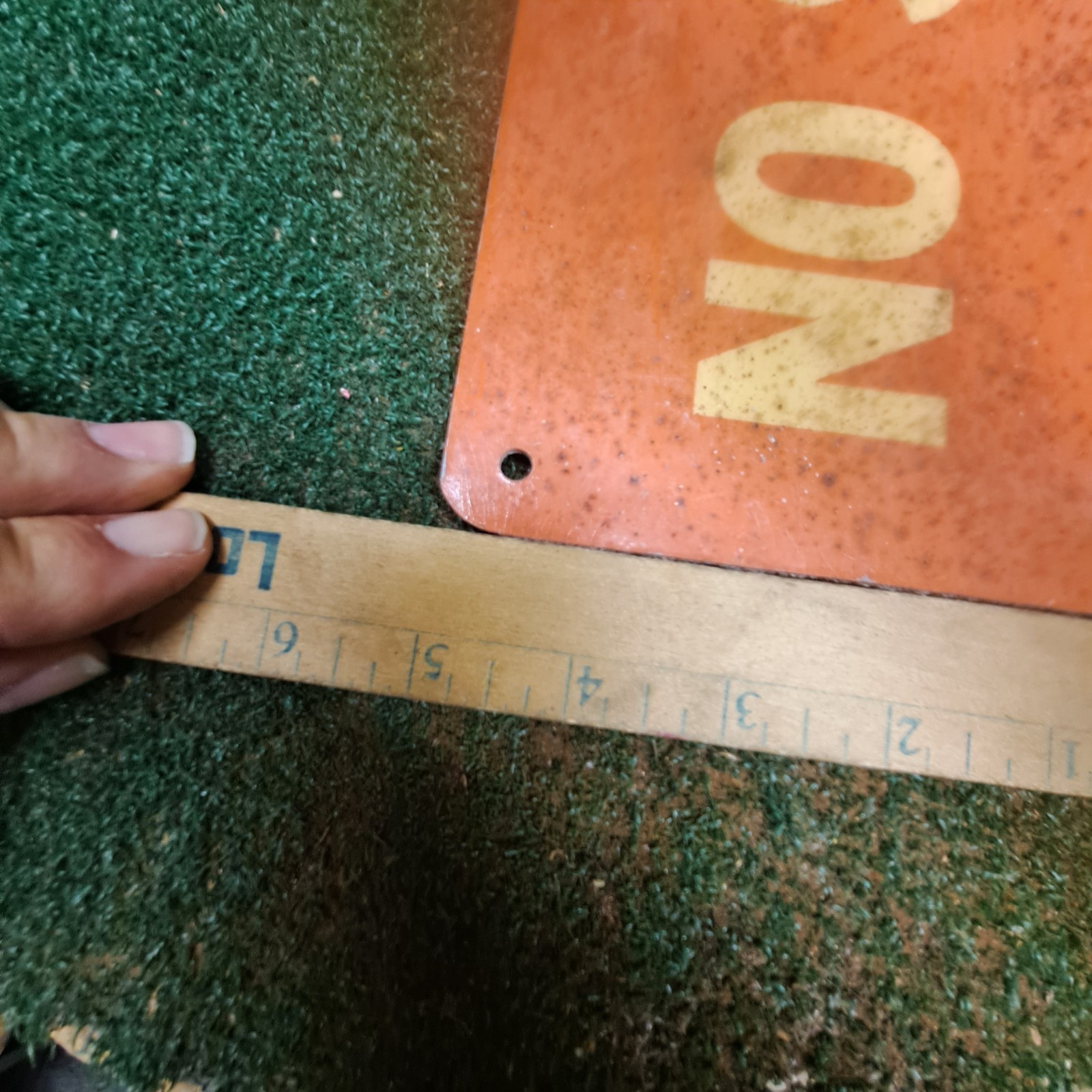 Vintage NO SMOKING Formica Gas Station Industrial Sign 14″×5″