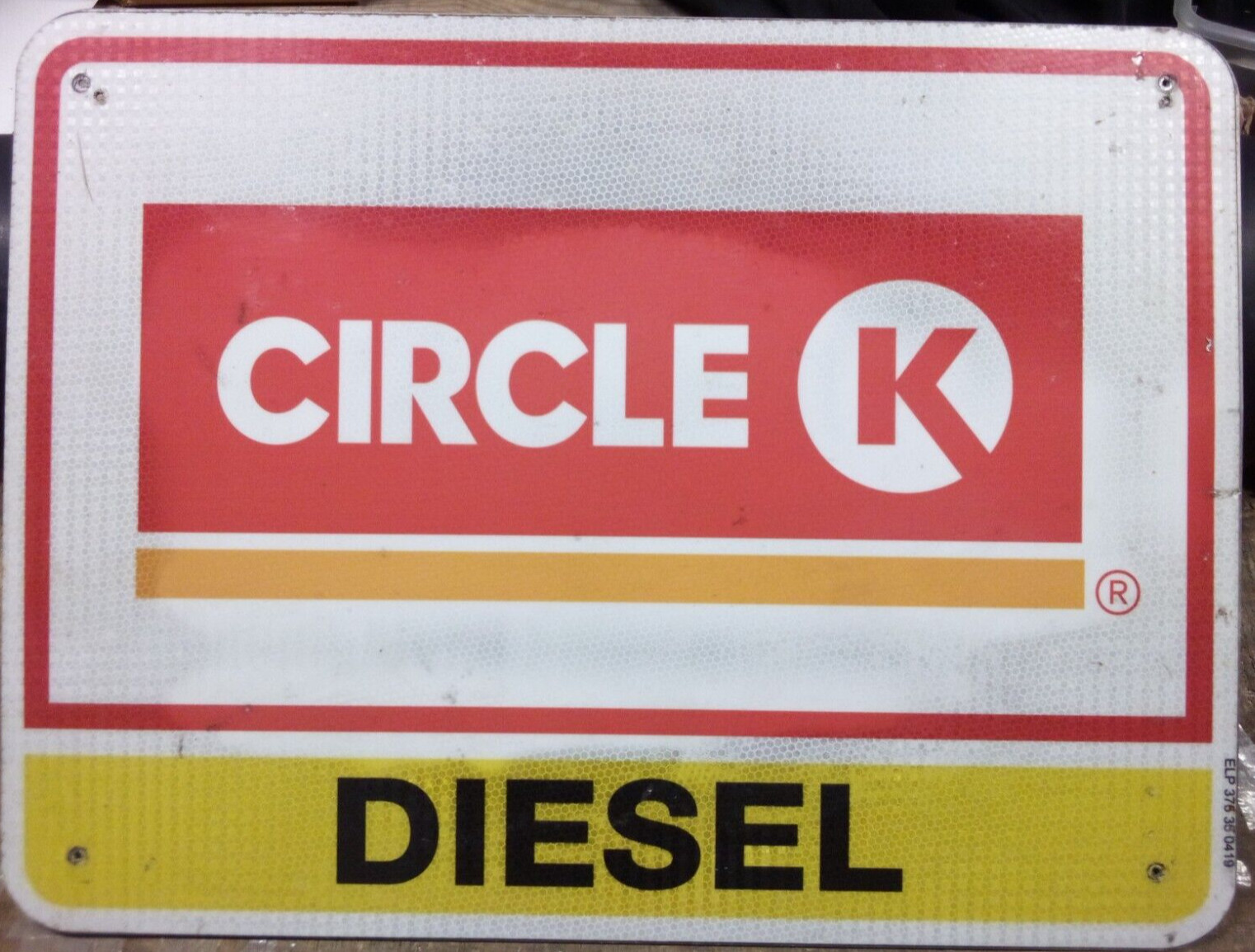 ADVERTISING HWY EXIT SIGN 18X24 BARN MAN CAVE CIRCLE K DIESEL GAS STATION 6D