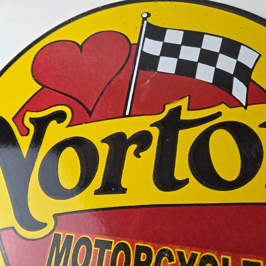 Vintage Norton Motorcycles Sign – Porcelain Automobiles Mechanic Gas Pump Sign