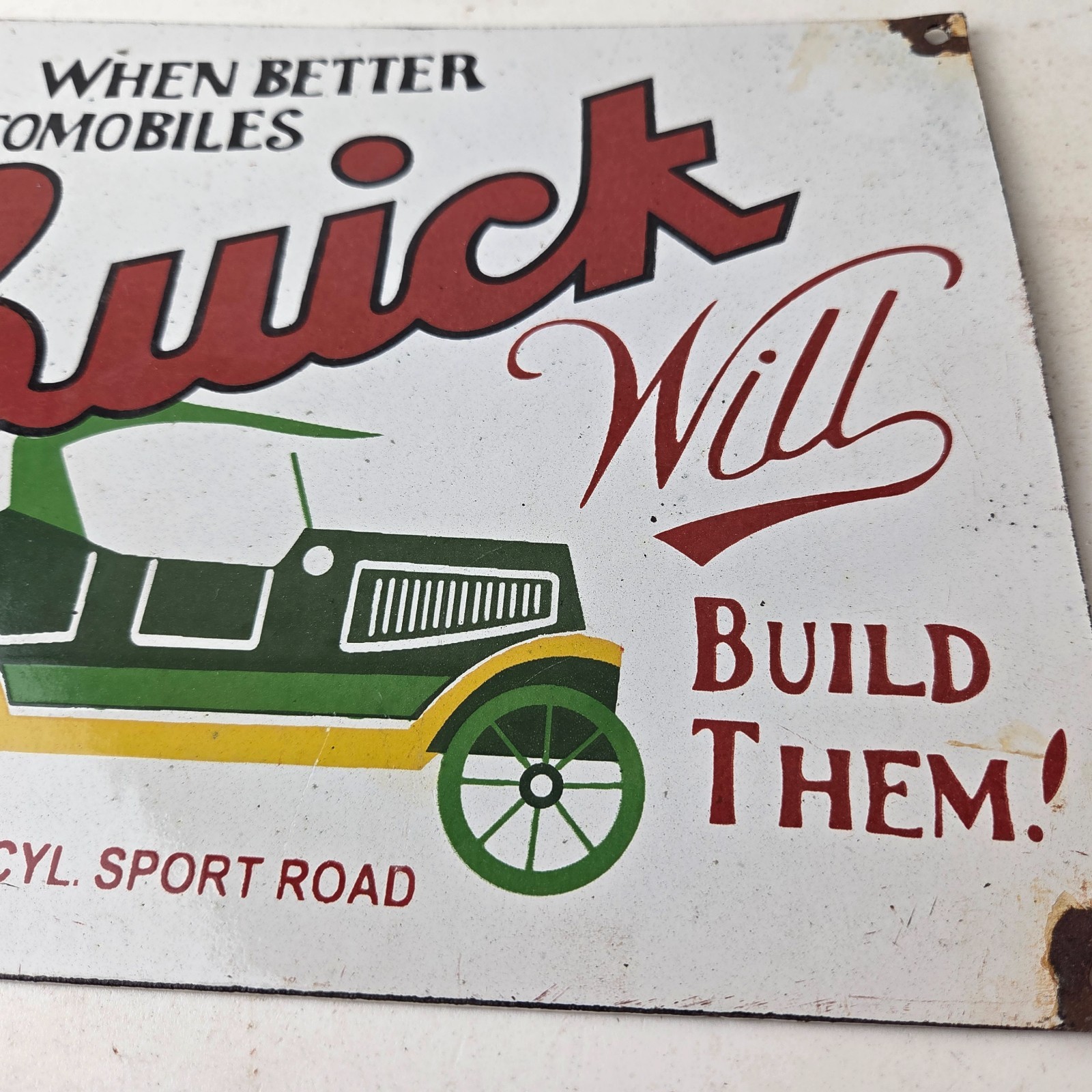 Vintage Buick Sign – Porcelain Automobiles Gas Pump Service Dealership Sign