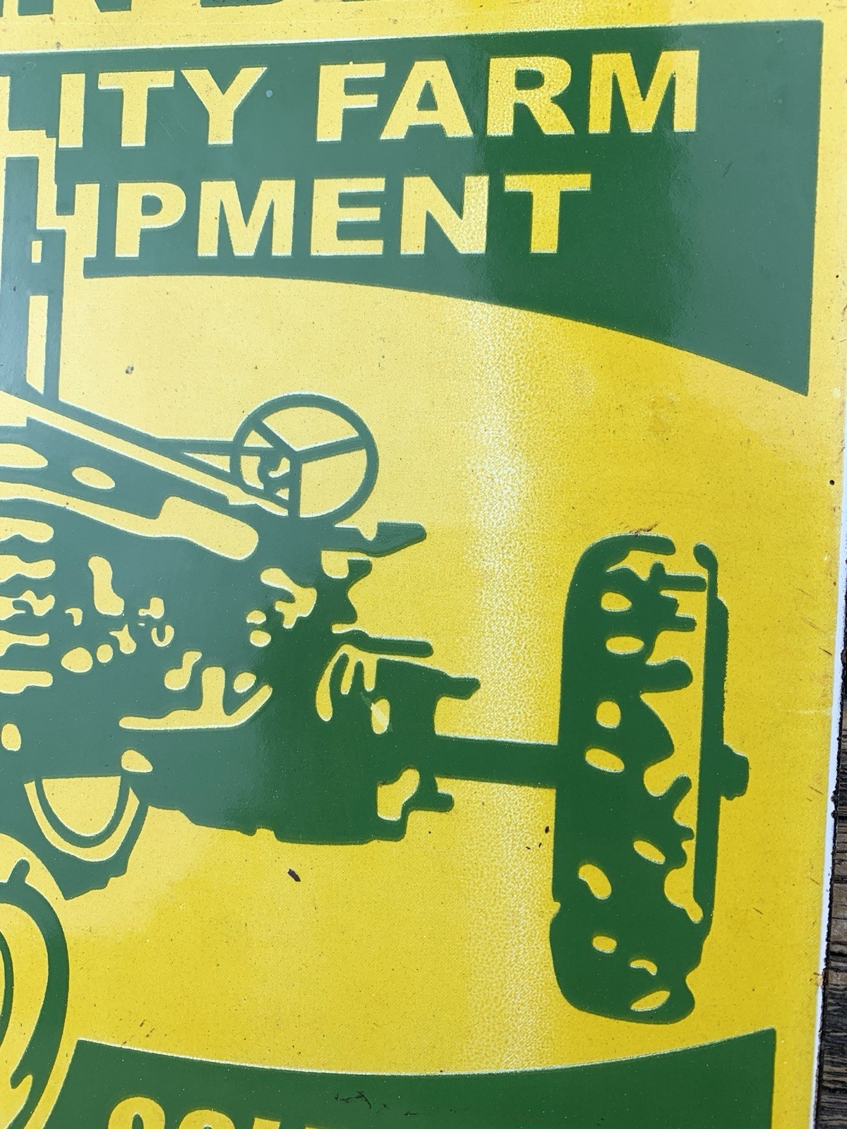 VINTAGE 12×9″ JOHN DEERE FARM EQUIPMENT PUMP STATION PORCELAIN GAS OIL SIGN