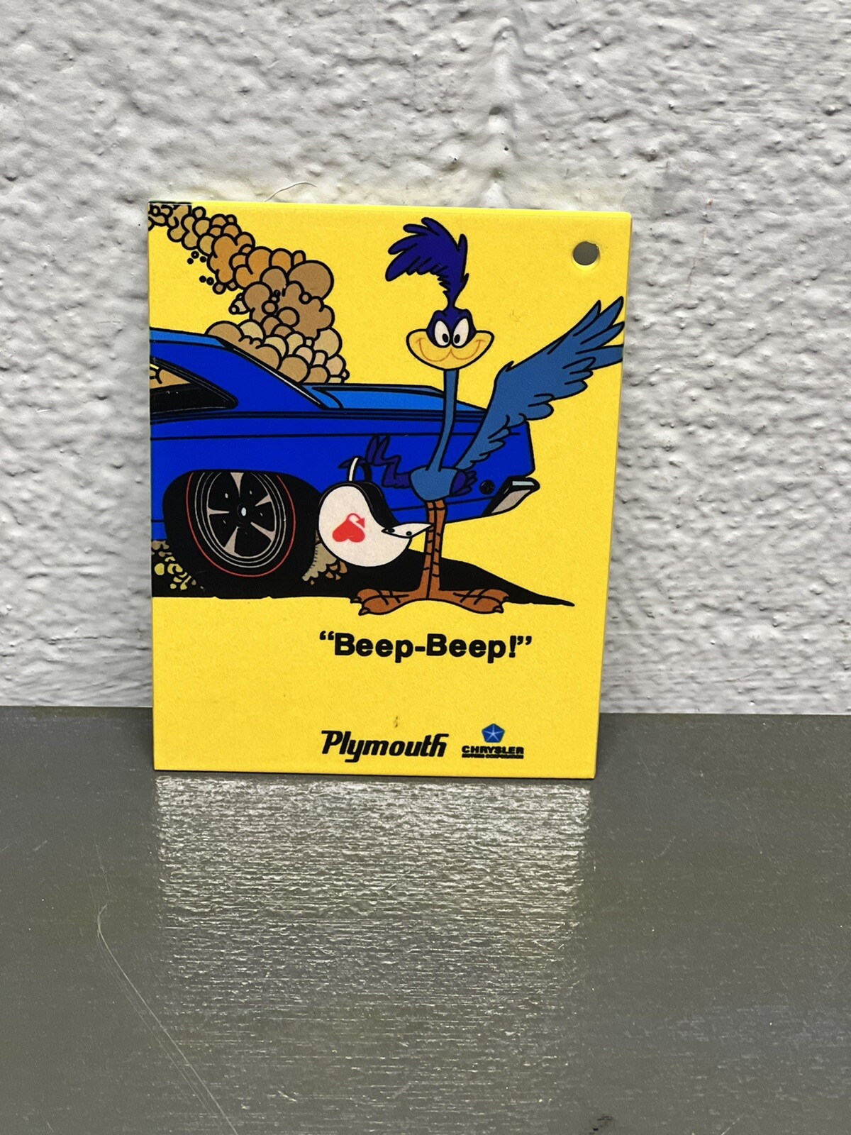 Plymouth Road Runner Thick Metal Magnet Sign Gas Oil Automotive Truck Cartoon