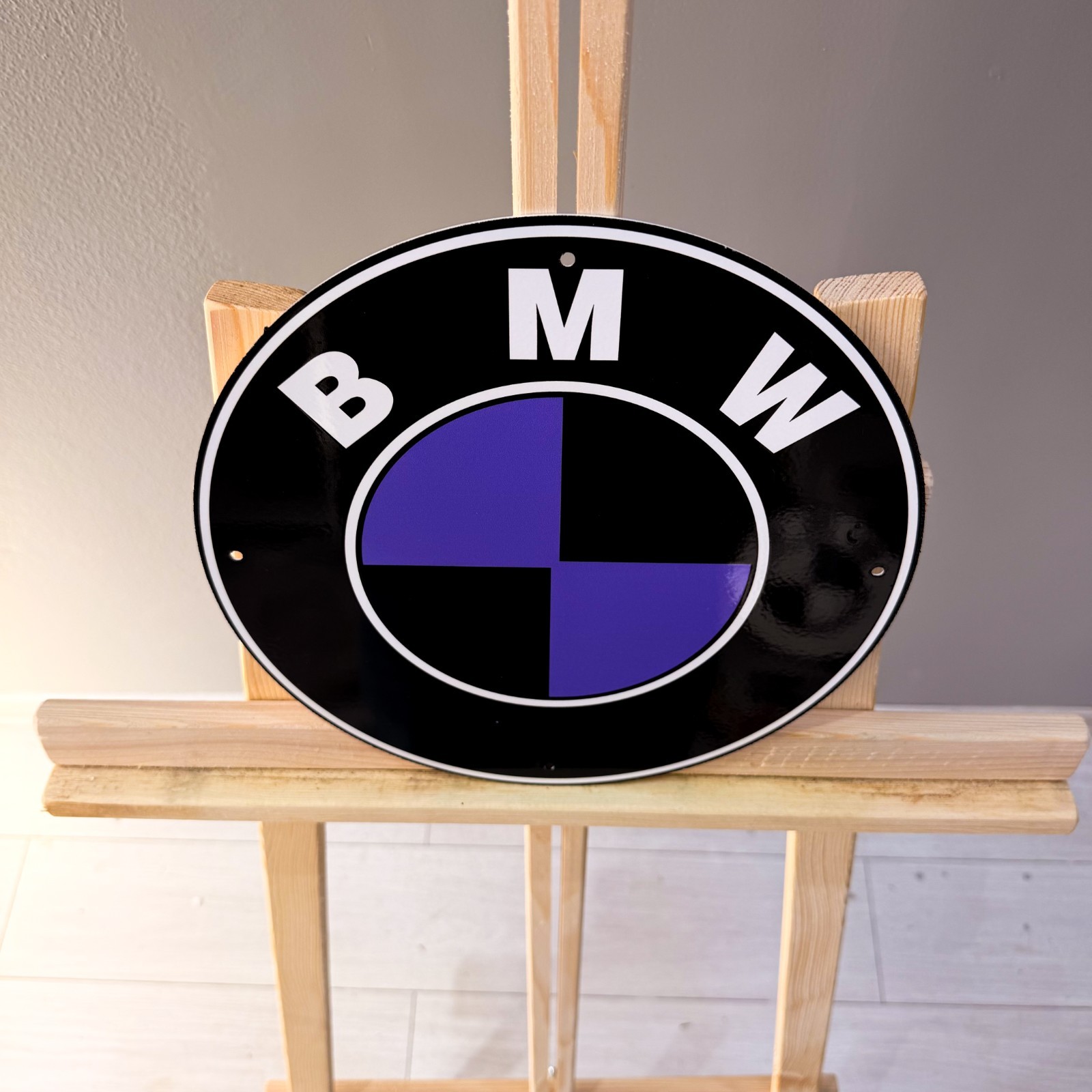 BMW Black Purple Roundel Heavy Metal Sign – Garage Decor – 30 cm (11.8”)