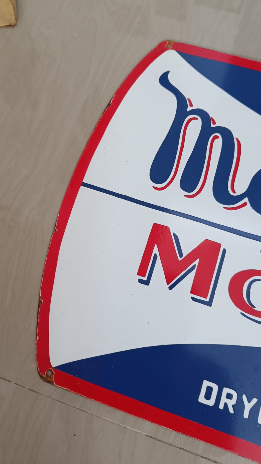 Vintage Model Sign MOTHER PENN Not PORCELAIN PENNSYLVANIA MOTOR OIL Advertising