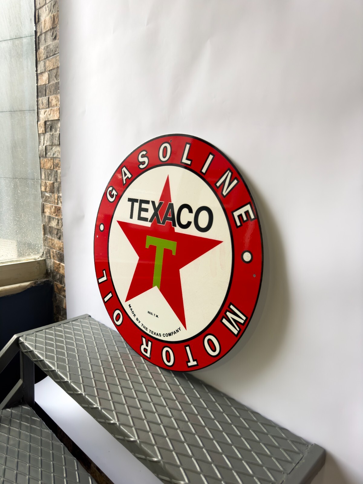 Rare- Vintage -Texaco – Heavy Metal Sign – XL • 19.7″ (50cm)