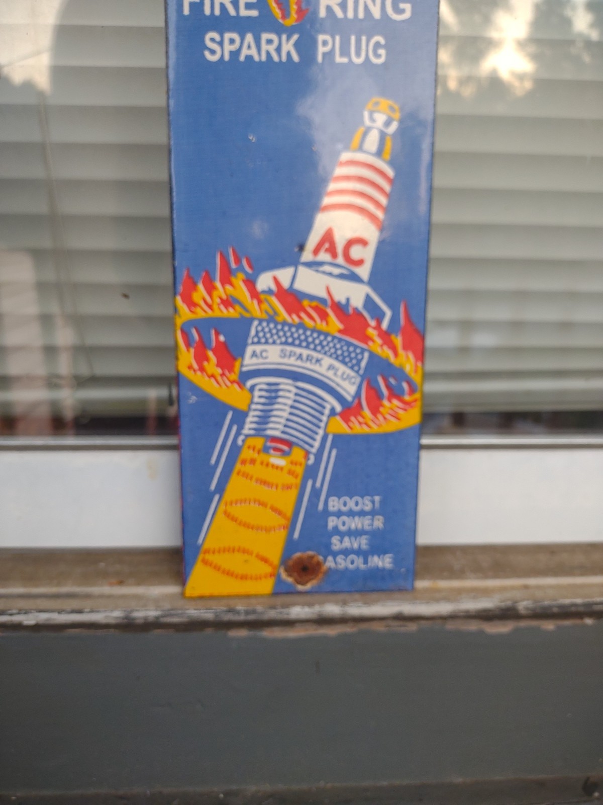 Vintage Rare Spark Plug Sign – AC Service Station Gas Oil Porcelain Metal Sign