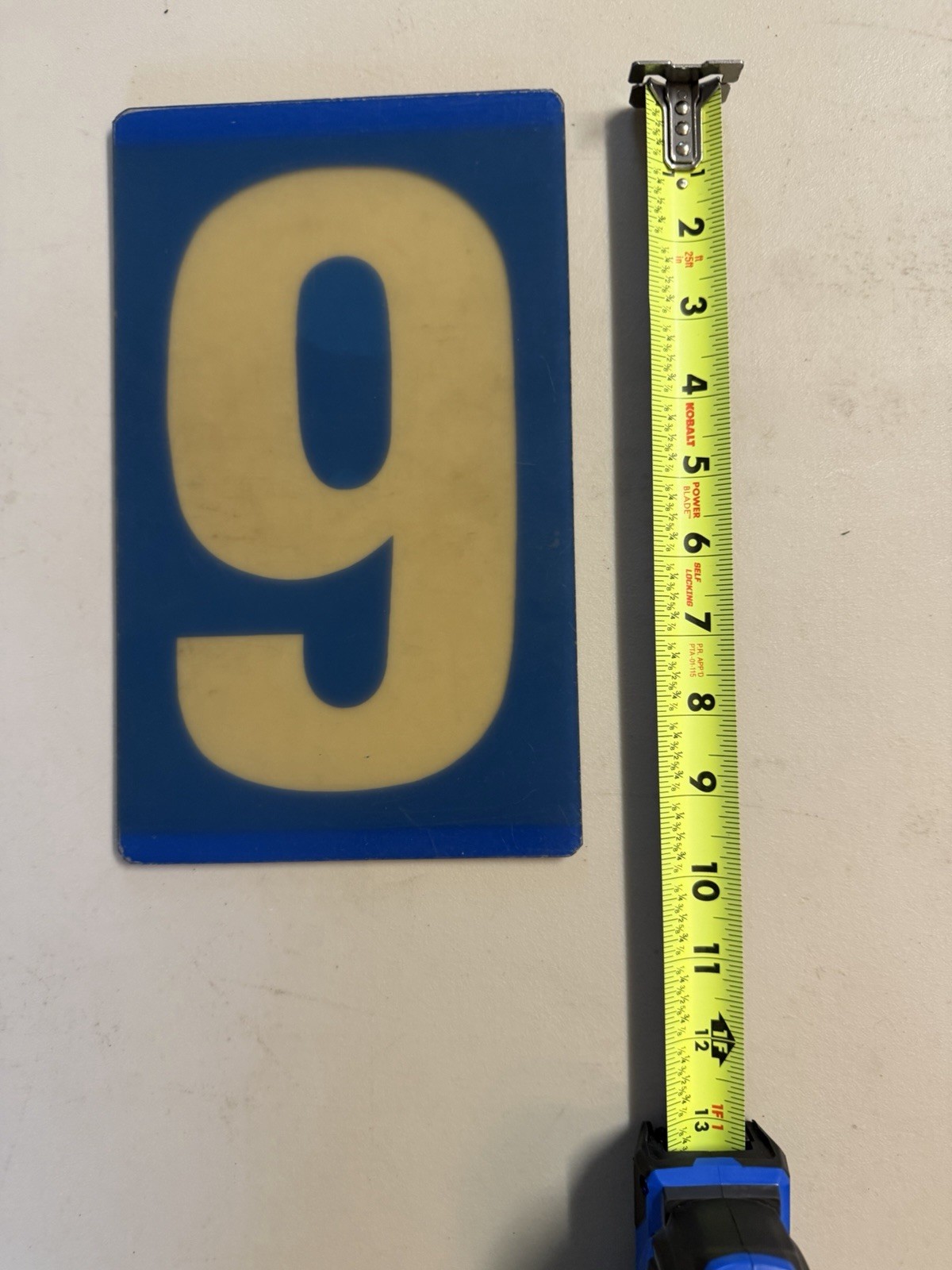VINTAGE GAS STATION ACRYLIC PRICE SIGN NUMBER SET BLUE 1 2 3 4 5 6 7 8 9 0