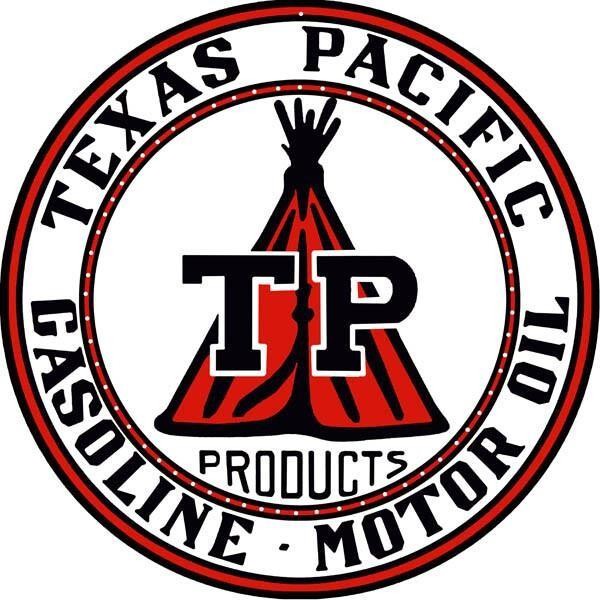 Vintage Style Metal Sign Texas Pacific Gas Oil 18″ Made USA