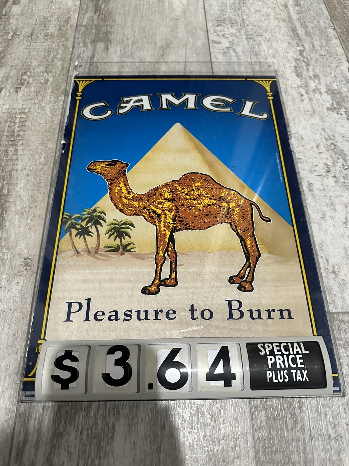 VINTAGE Camel Cigarette Gas Station Acrylic Advertising Sign (2003)