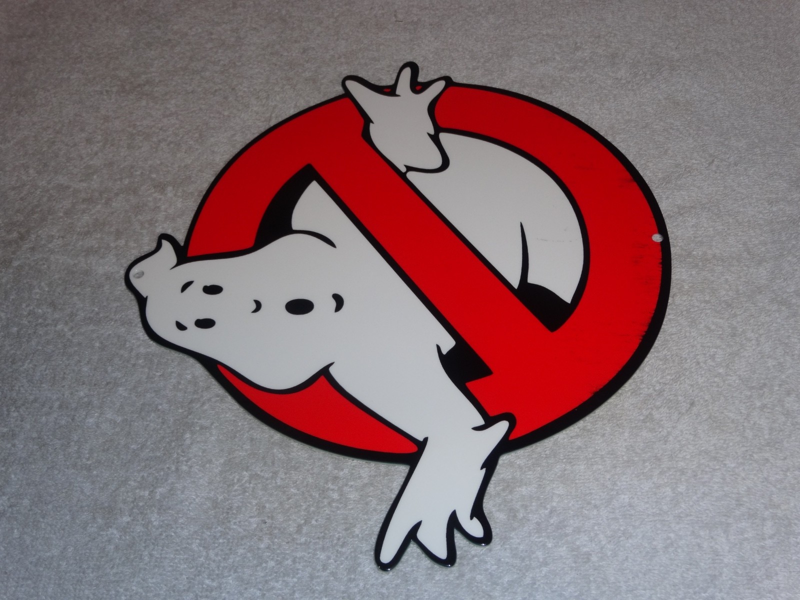 VINTAGE GHOSTBUSTERS NO ICON GHOST👻1′ METAL MOVIE 2 3 TV SODA GASOLINE OIL SIGN