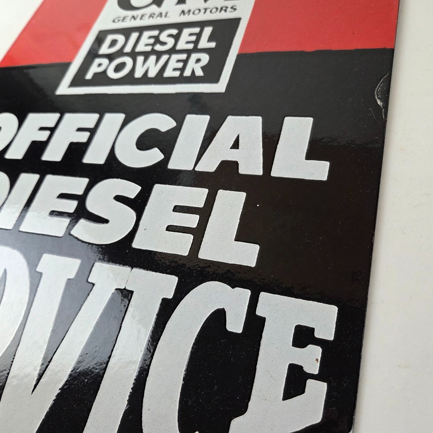 Vintage General Motors Sign – Automobiles Diesel Trucks Porcelain Gas Pump Sign