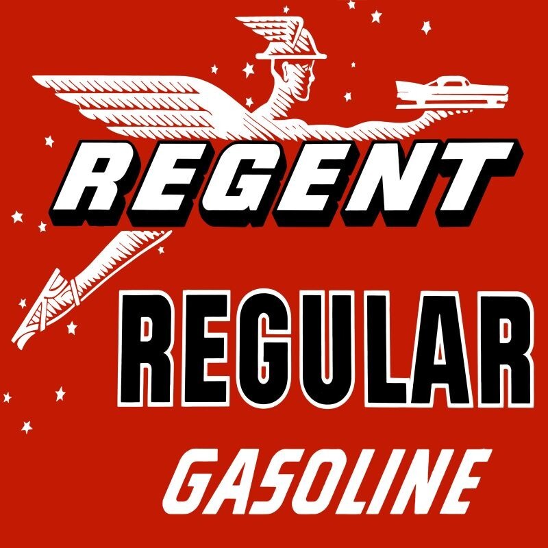 REGENT Regular Gasoline NEW Metal Sign 40″ Square USA STEEL