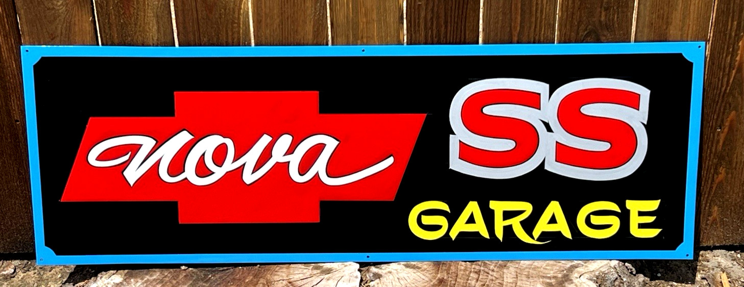 36″ CHEVY NOVA SS SUPERSPORRT GARAGE SIGN Hand Painted CHEVROLET Shop Car ART