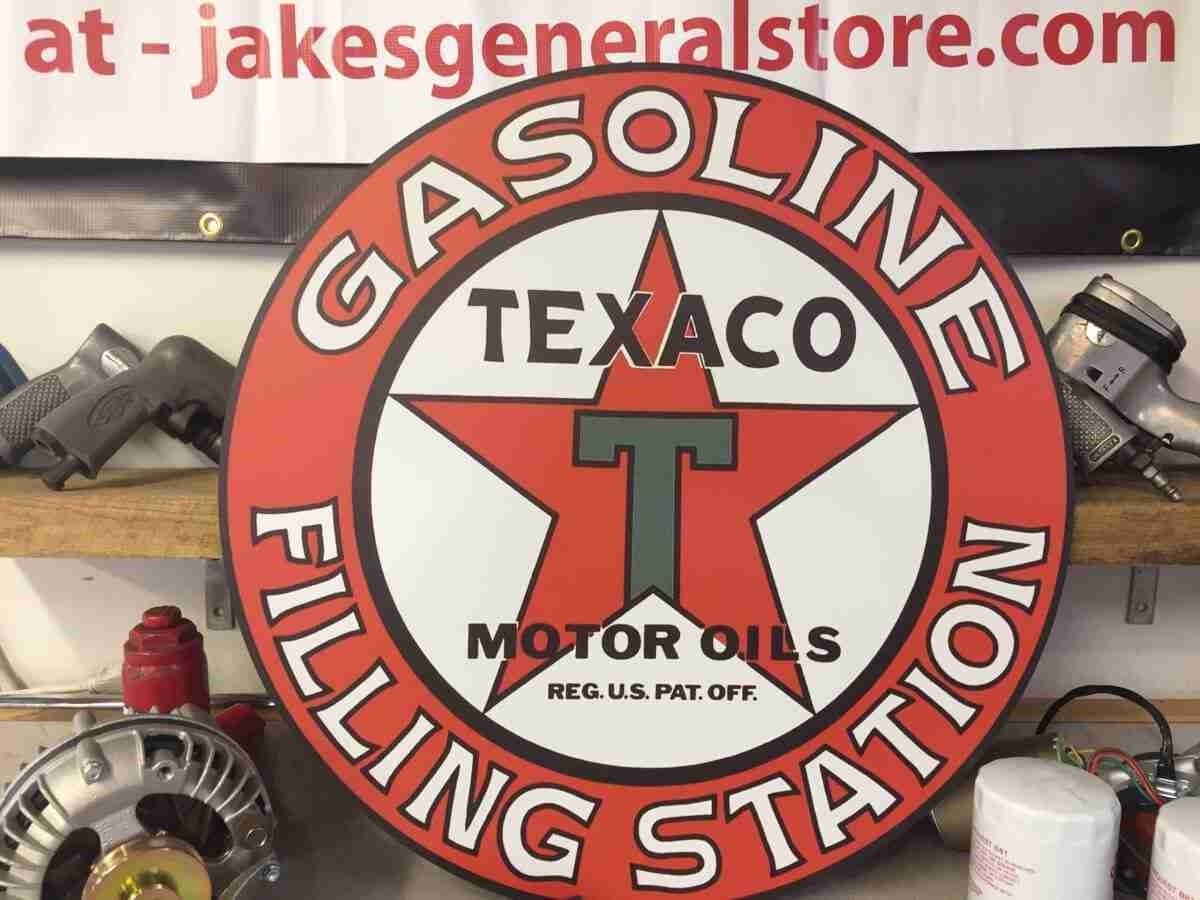 Signal Gasoline Round Metal 24″ Sign