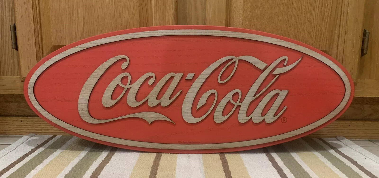 Coca Cola Wooden Sign Drink Coke Garage Bar Soda Bottle Vintage Style Wall Decor