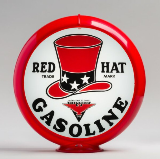 Red Hat Gasoline Gas Pump Globe / Globes For Gas Pumps / Tri-Star Globes For Gas