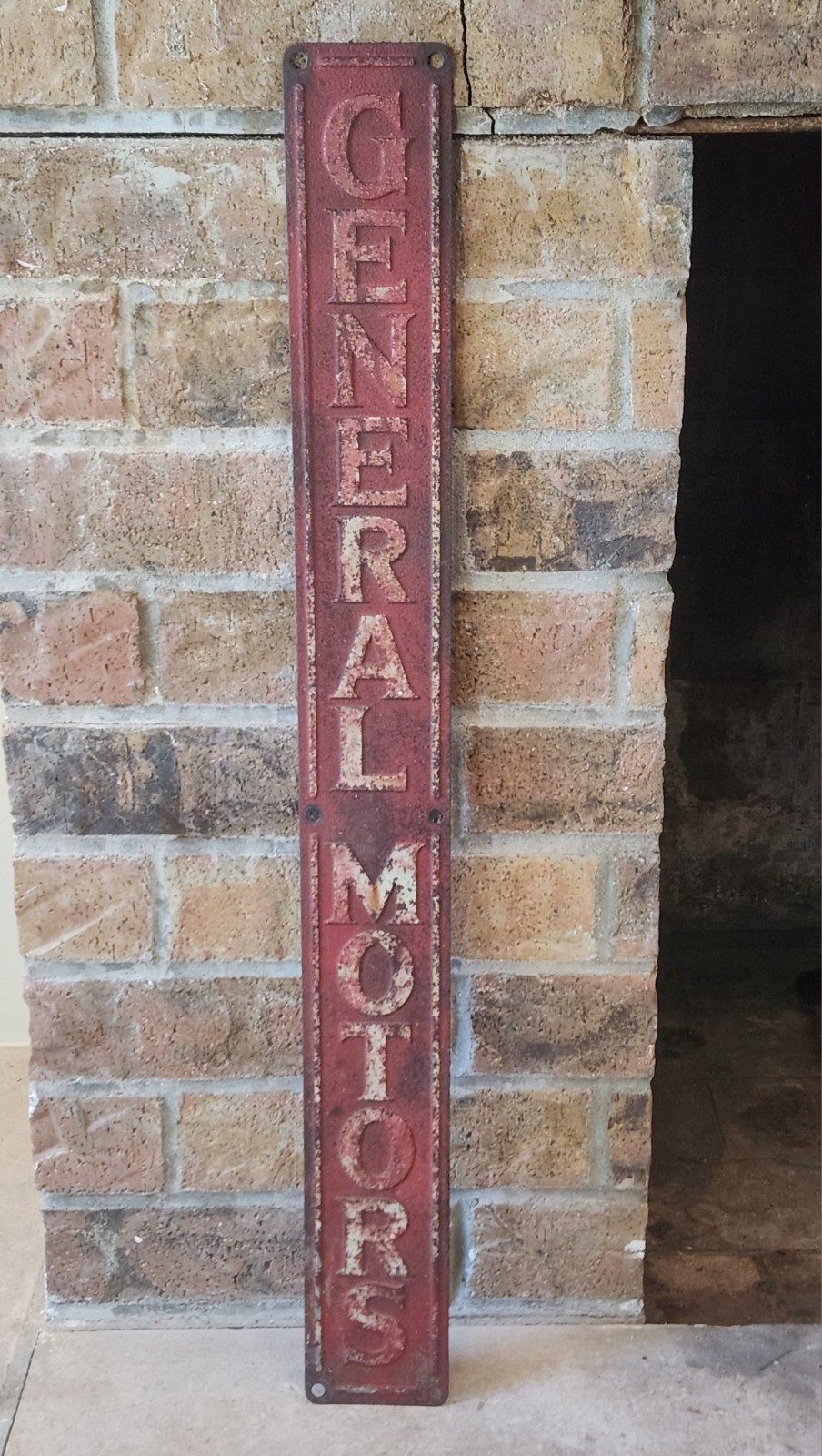 Vintage 1930’s General Motors GM Tractor Truck Emblem Nameplate Sign