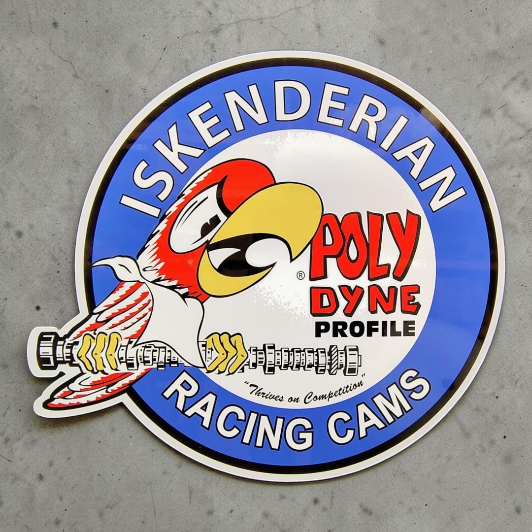 Iskenderian Polydyne Racing Cams Sign / Poly Signs / Race Car Mens Classic Cars