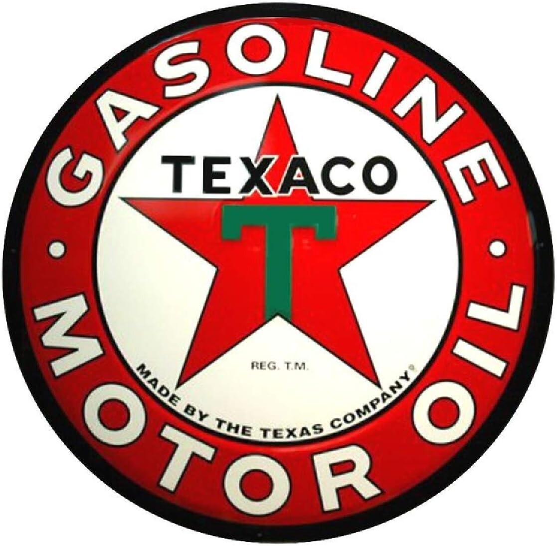 Texaco Logo Lg 24 inch Large Round Sign by Signs4Fun