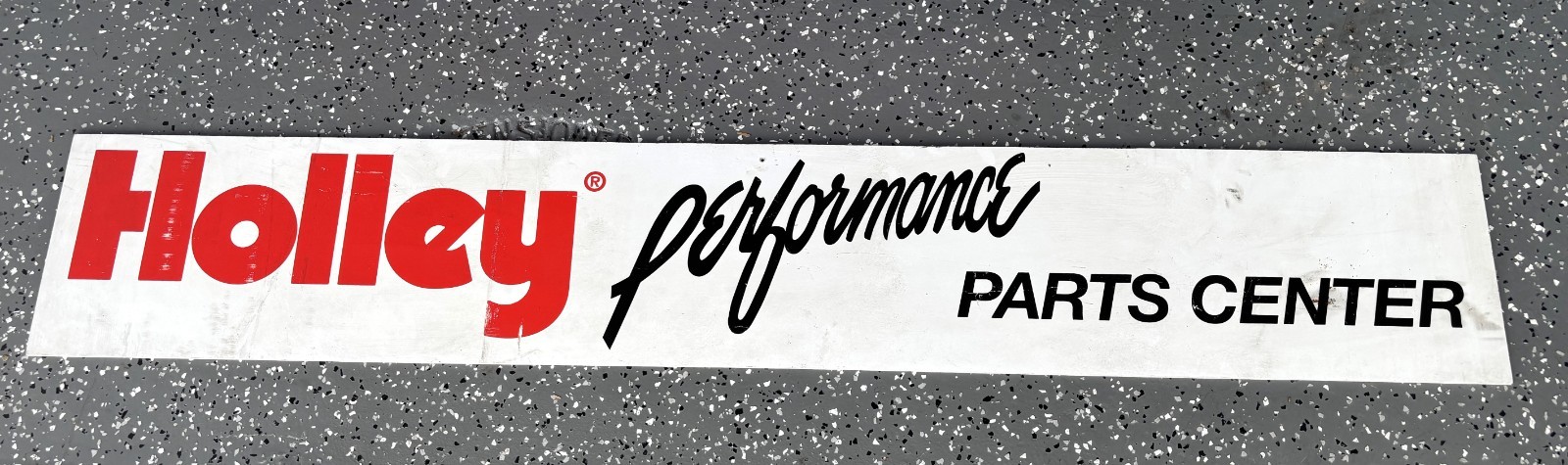 Large! Holley Performance Parts Center Double Sided Sign Carburetor Hot Rod Shop