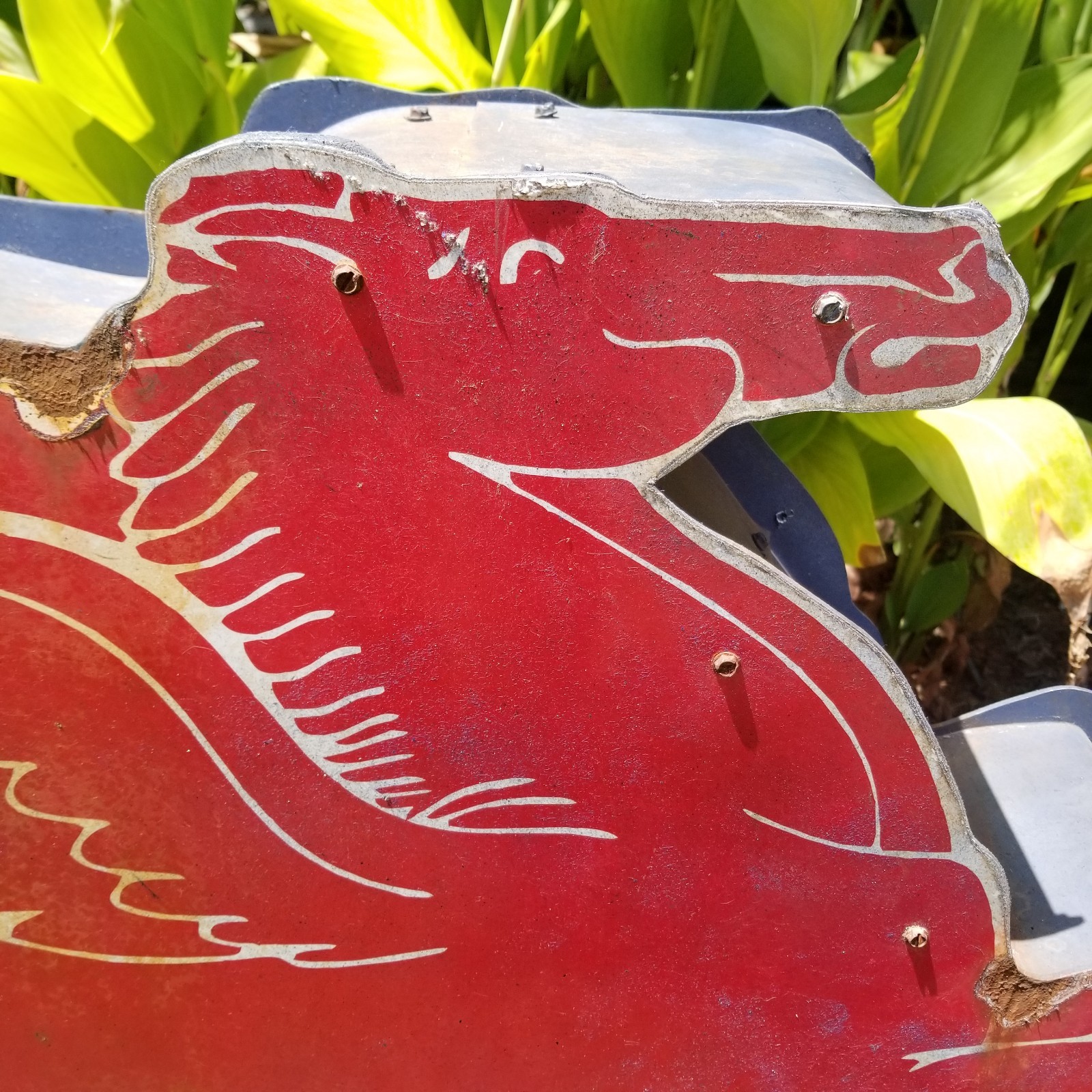 Antique Look Vintage Style Mobil Pegasus Gas Oil Service Sign Old School 38 X 42