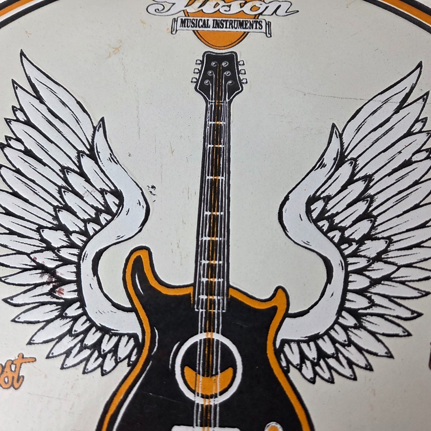 Vintage Gibson Guitars – Acoustic Electric Bass Store Porcelain Gas Station Sign