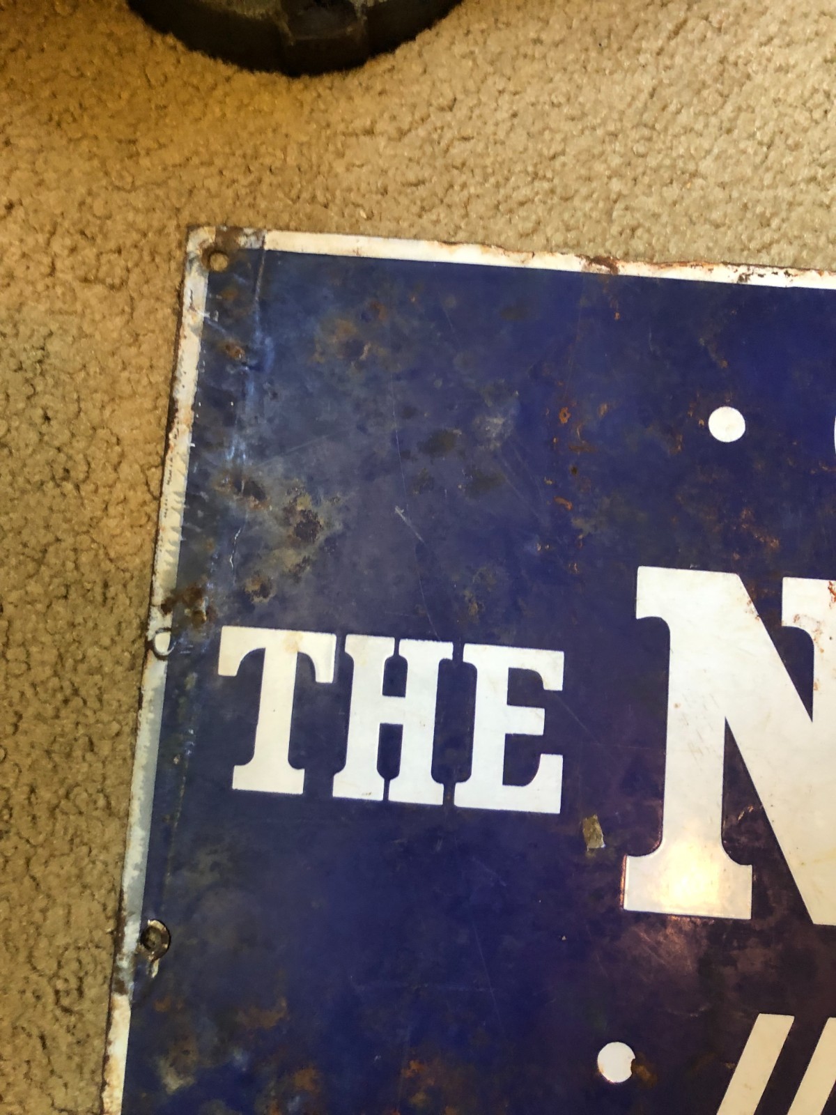NORTHERN OHIO TRACTION & LIGHT RAILWAY TROLLEY Porcelain Sign Rare Early