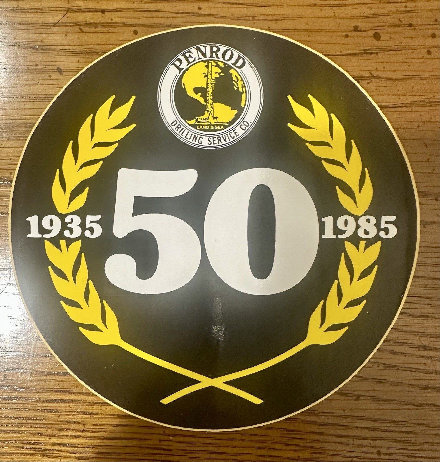 Penrod Drilling Service Co. 50th Anniversary Sticker 1935-1985 Oilfield