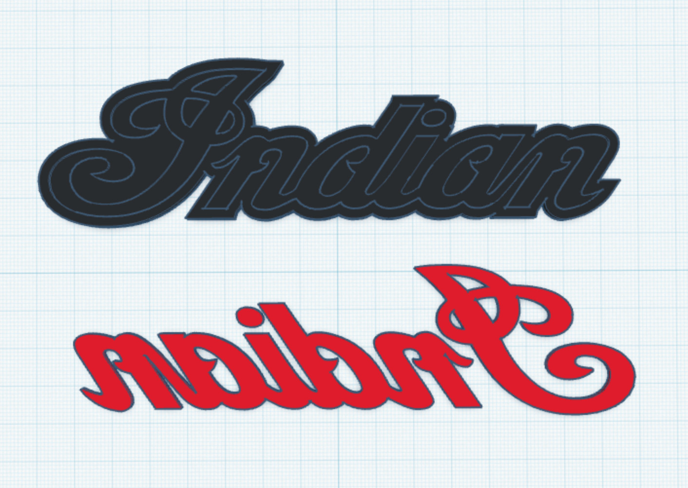 STL FILE – 2 part INDIAN MOTORCYCLES SIGN – Indian logo – Indian wall sign