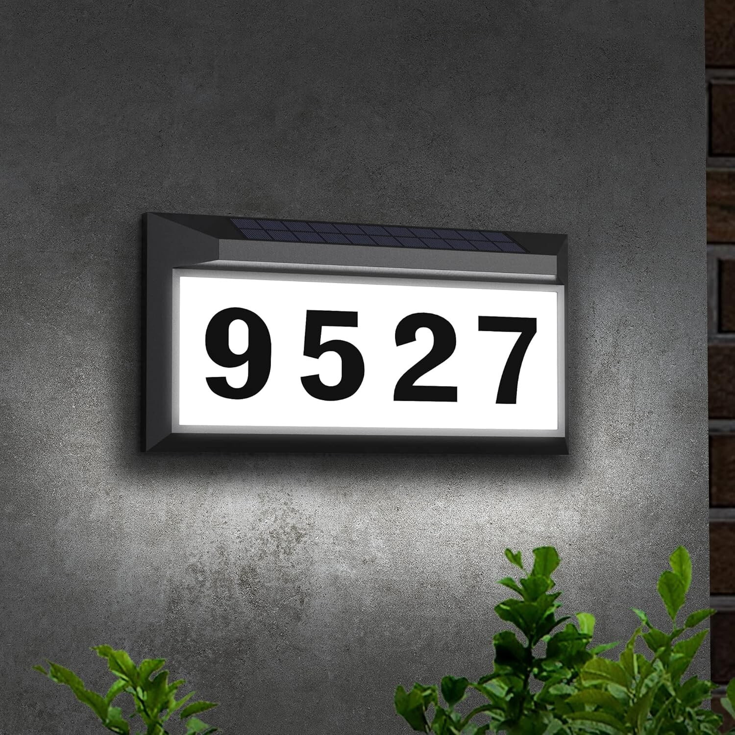 Energy-Saving Solar Address Number Sign with Easy Installation and Templates