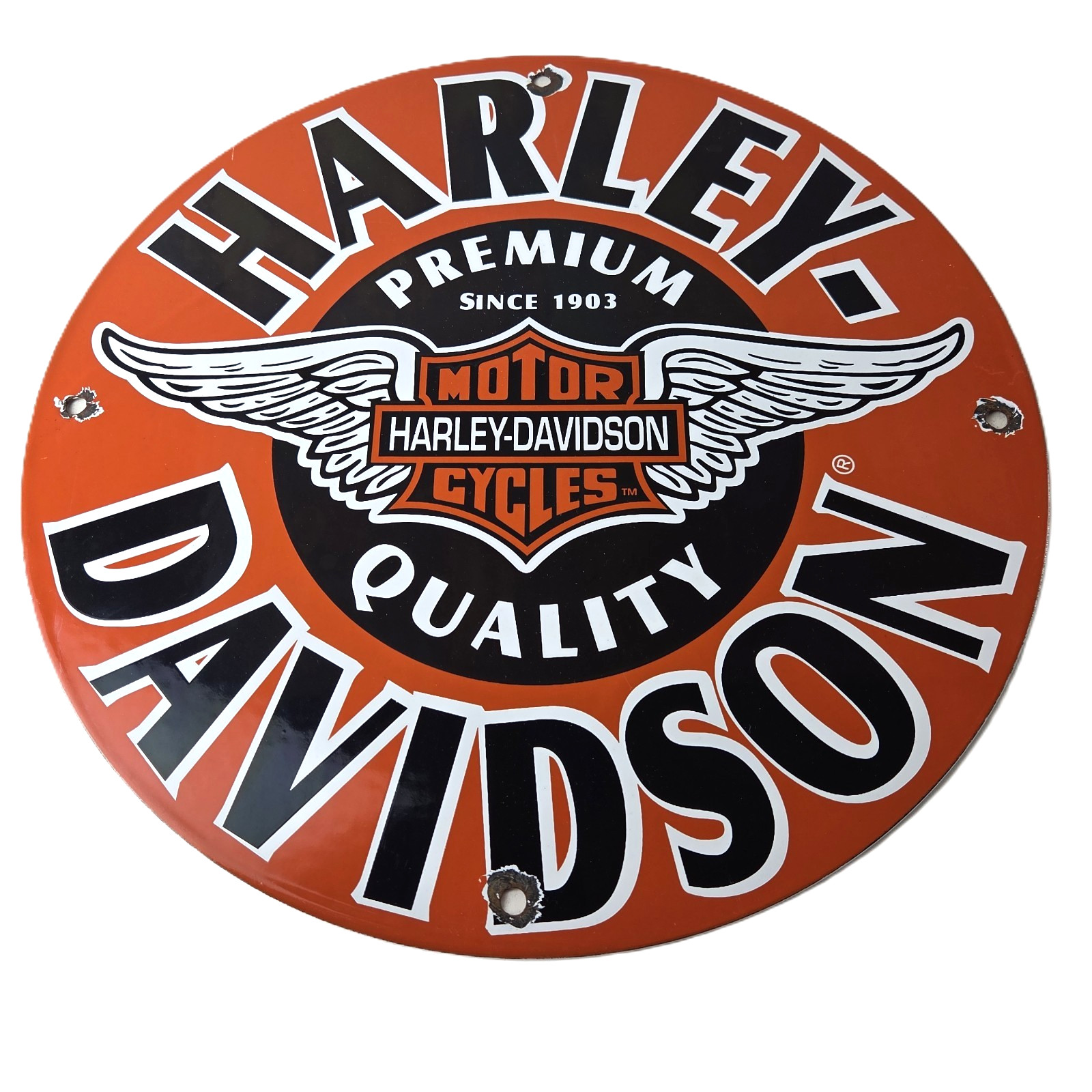 Vintage Harley-Davidson Motorcycles Sign – Porcelain Service Gas Pump Sign