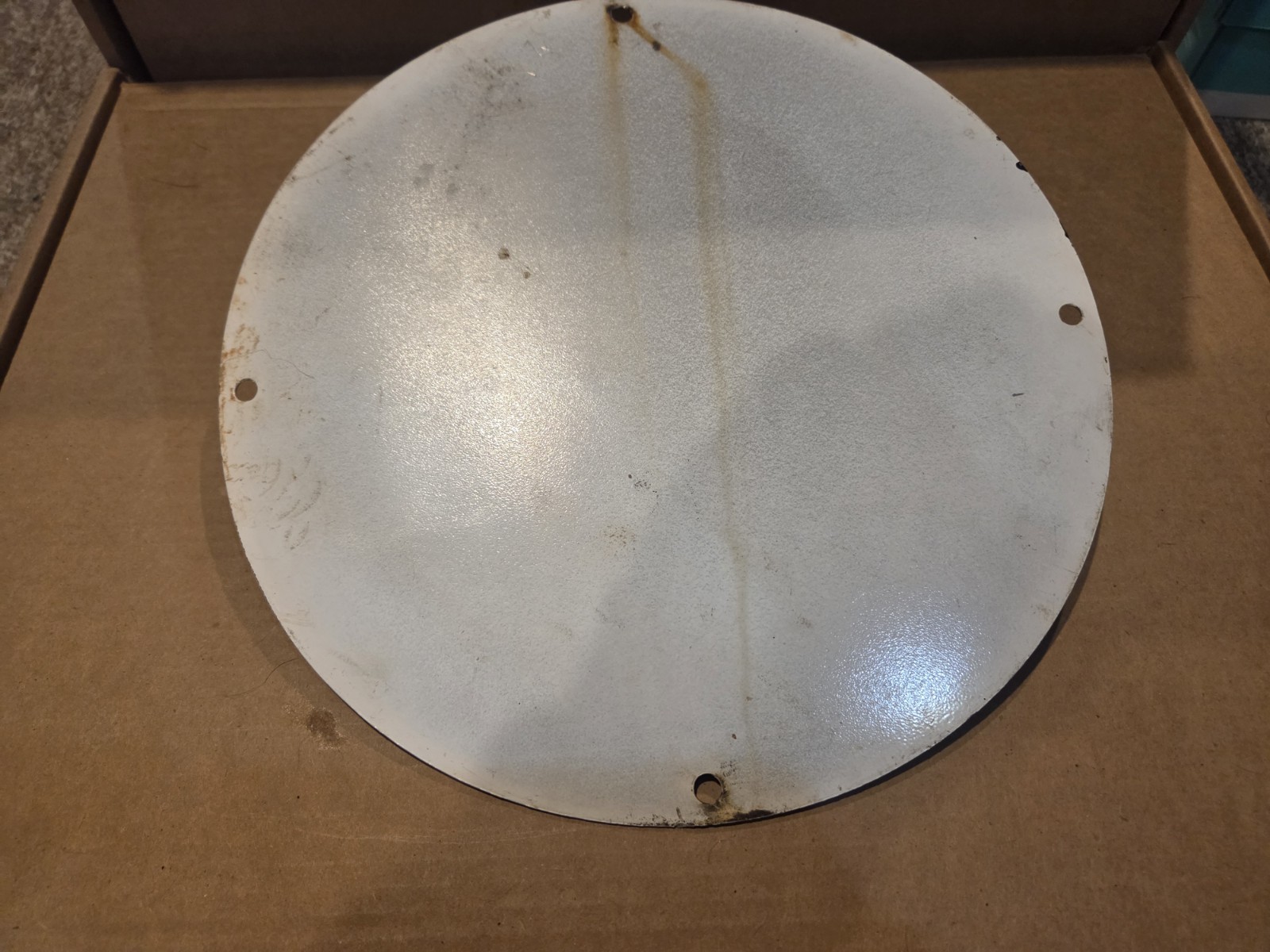 Warning Petroleum Pipeline Steel Painted Sign West Shore Pipeline 11.75 Diameter