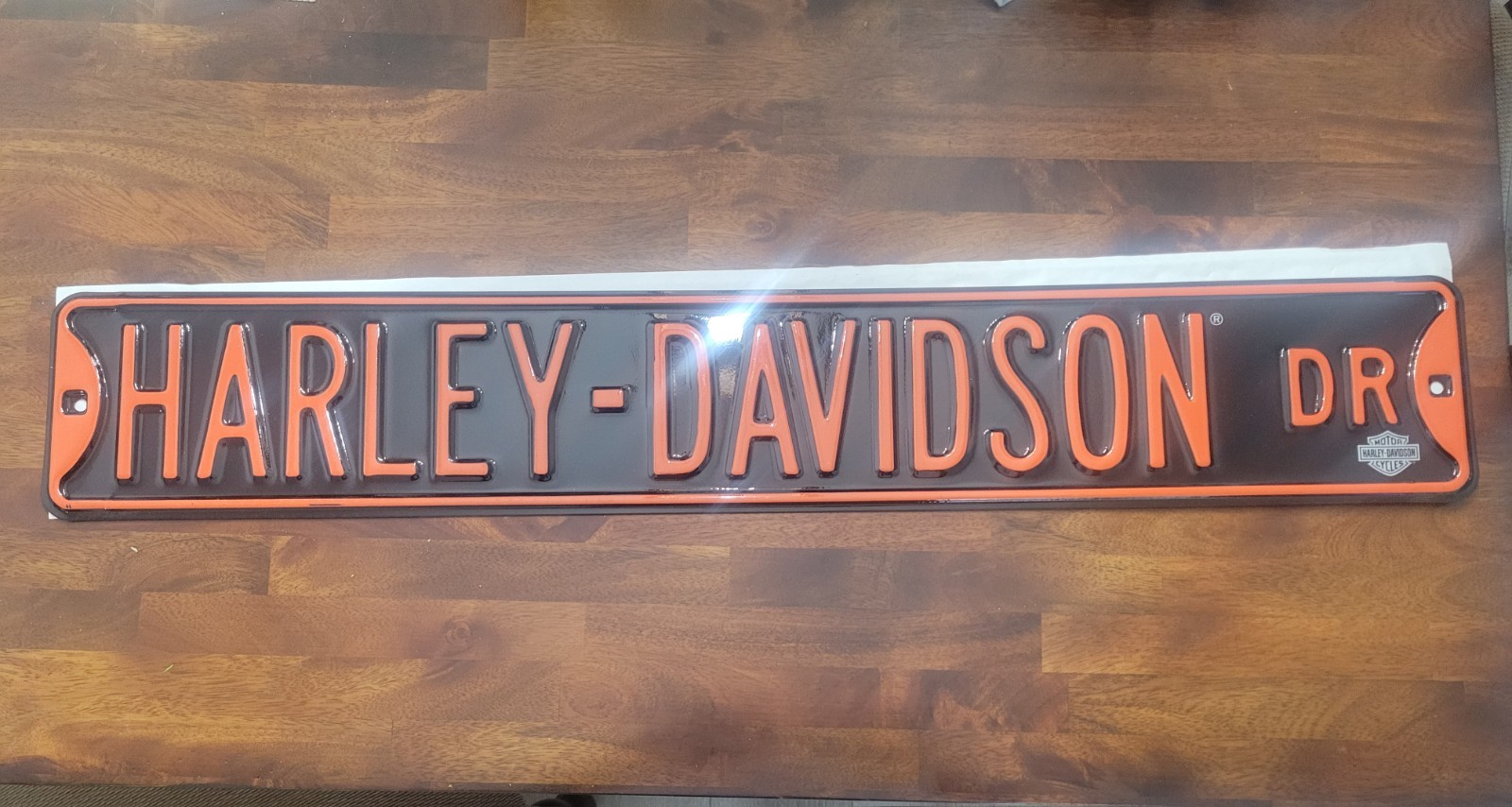 HARLEY DAVIDSON DR Authentic HEAVY PORCELAIN ENAMEL STEEL SIGN 36” x 6”